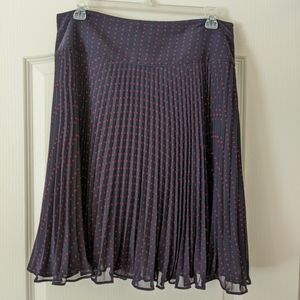 The Limited Navy Polkadot Skirt